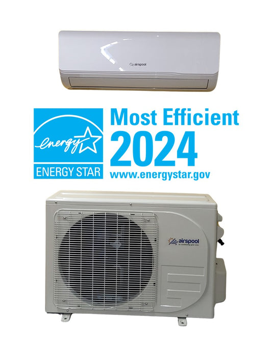 BACK IN STOCK! Airspool MS12:  Solar-powered mini split air conditioner/heater (12,000 BTU/1-ton hybrid, off-grid, or on-grid). Cooling up to 134º F.  Heating down to 14º F. Get a 30% rebate/tax credit for your purchase. 12-month happiness guarantee!