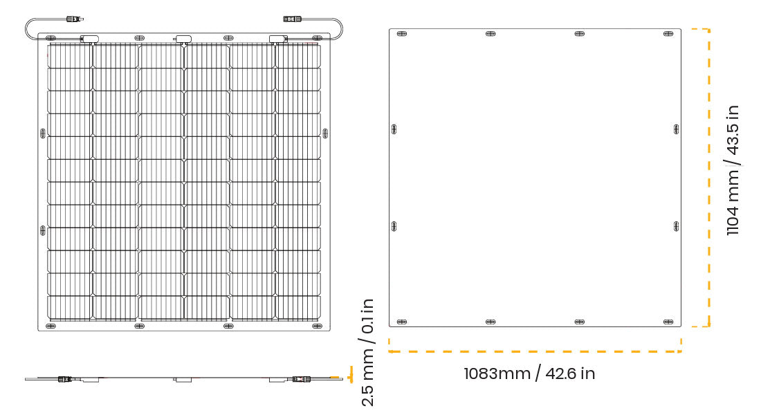 FLEXSOLAR residential flexible solar panel set--1,435 watts