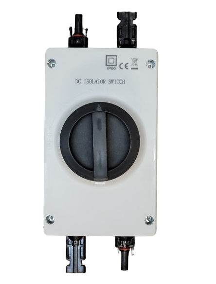 Waterproof DC isolator switch (to disconnect your solar array from the system instantly and safely)