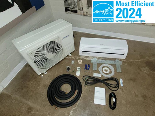 BACK IN STOCK! Airspool MS12:  Solar-powered mini split air conditioner/heater (12,000 BTU/1-ton hybrid, off-grid, or on-grid). Cooling up to 134º F.  Heating down to 14º F. Get a 30% rebate/tax credit for your purchase. 12-month happiness guarantee!